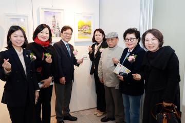 청학노인복지관 개관18주년 작품전시회 호프님 커팅식/ 20205.10.21(화)